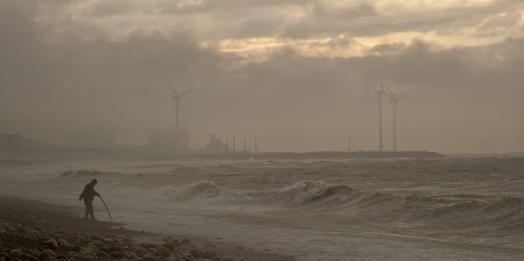 Sturm Windräder See