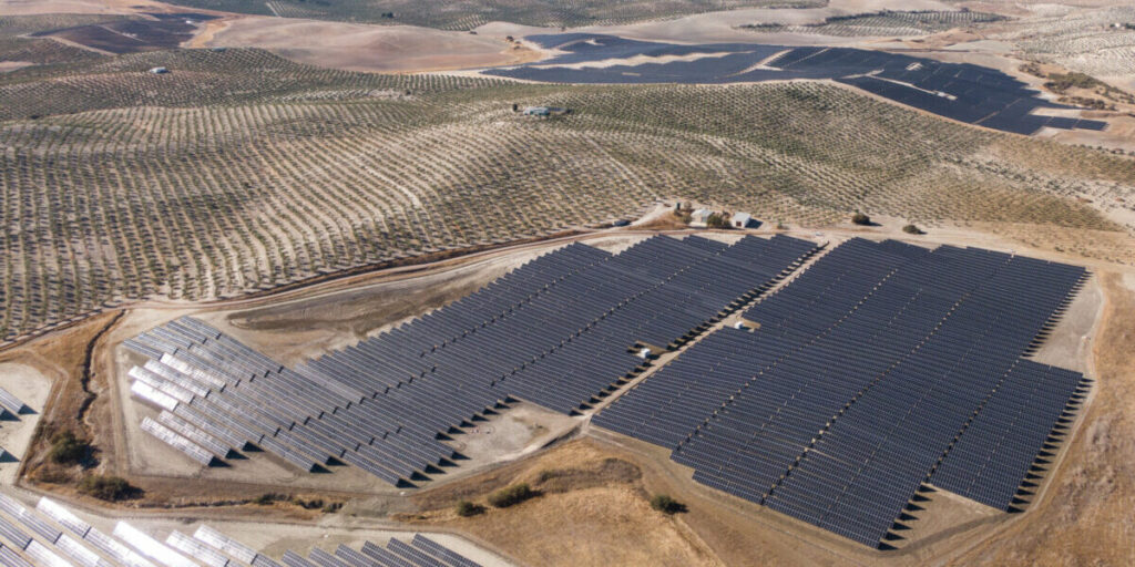 Zukünftige Photovoltaik-Projekte von Aquila Clean Energy in Südeuropa, ähnlich wie das abgebildete in Spanien, werden überwiegend mit Solarmodulen von Trina Solar ausgestattet. Foto: Aquila Clean Energy