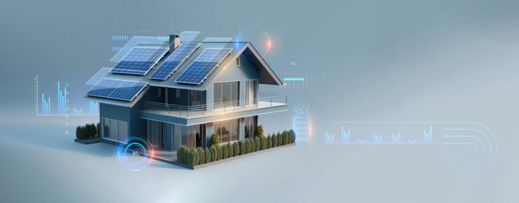 Grafik, Illustration, KI-gesteuertes Energie-Managementsystem AI·leen von SonneNext