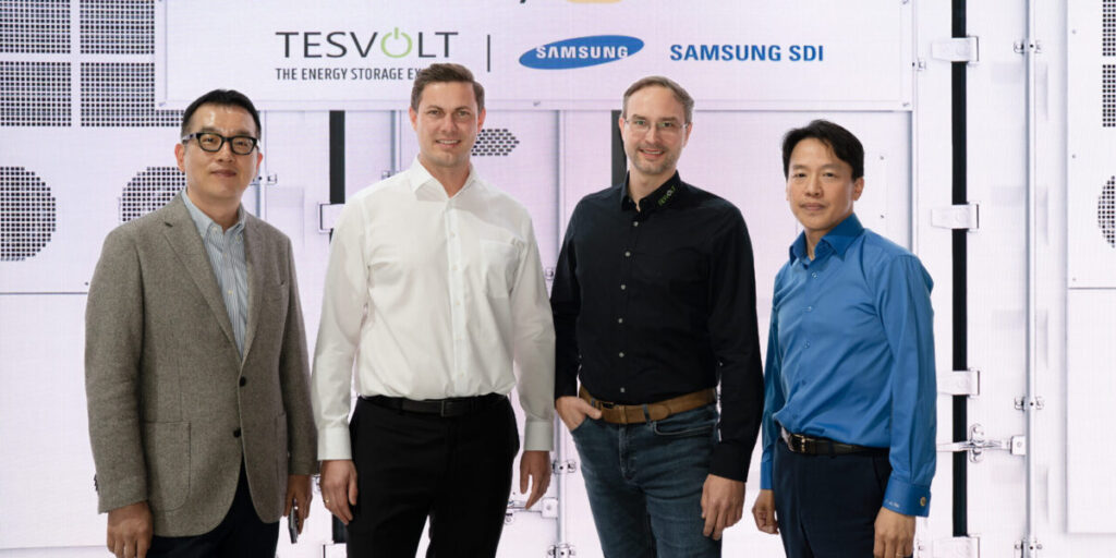 Kooperation zwischen Samsung und Tesvolt für Großspeicher