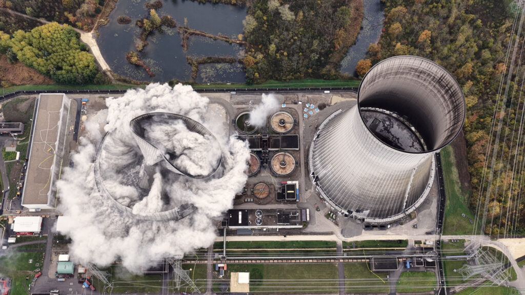 RWE, Sprengung, Kühltürme, AKW Grundremmingen