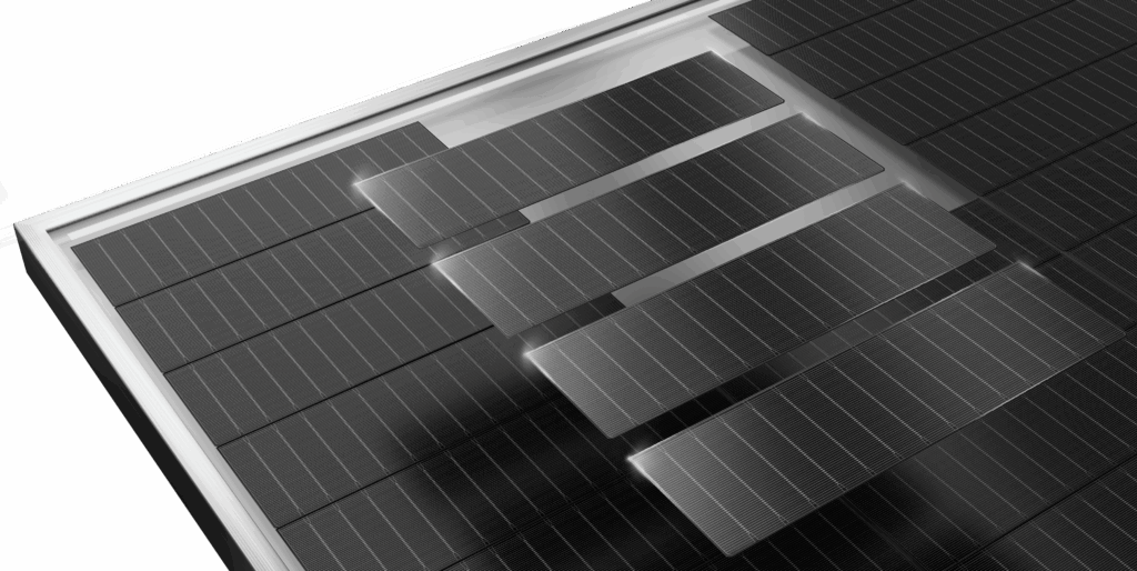 Photovoltaik-Modul mit Viertelcut, Jinko Solar