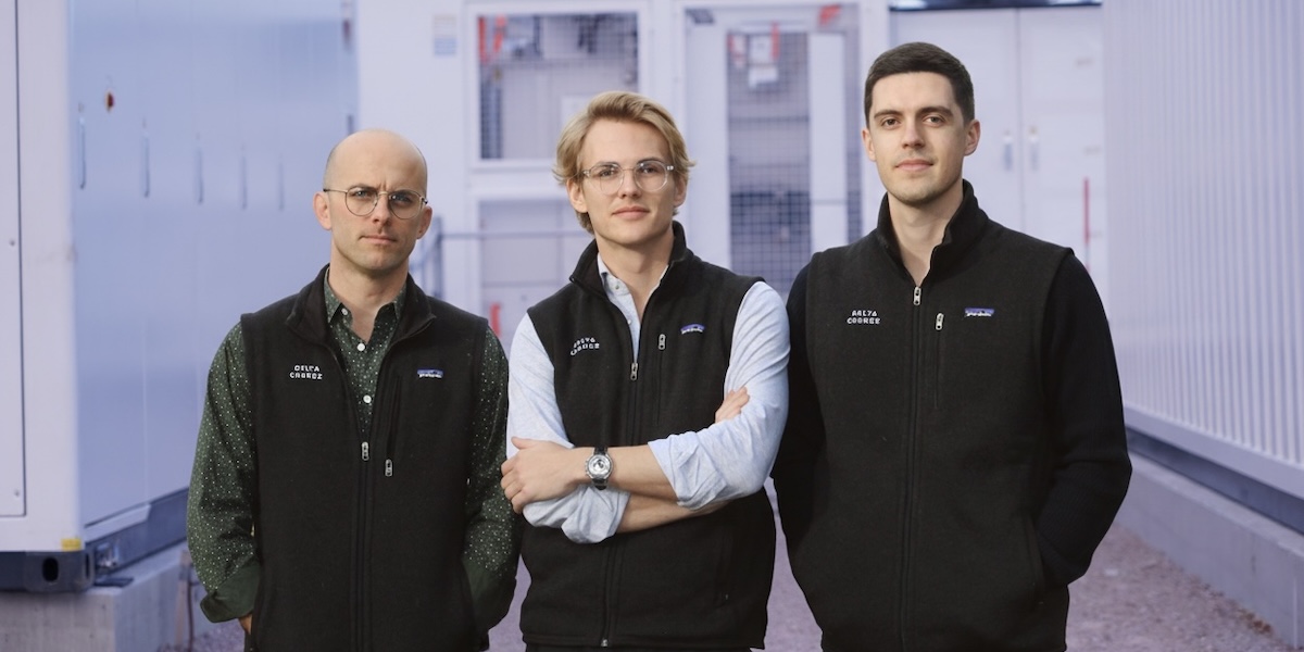 Das Gründerteam von Delta Charge (v.l.n.r): Connor Hanafee, Filip Hes, Johannes Kirnberger