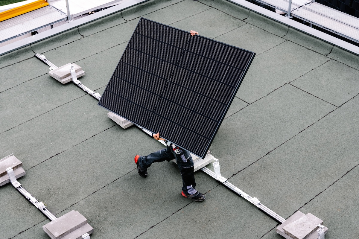 Enpal, Montage, Aufdach, Flachdach, Installateur, Solarmodul