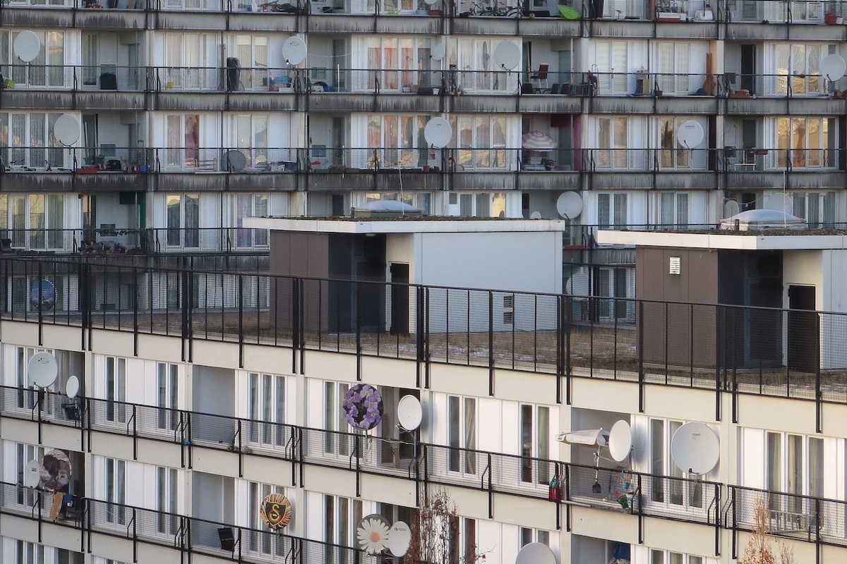 Mietshaus, Balkon, Hochhaus
