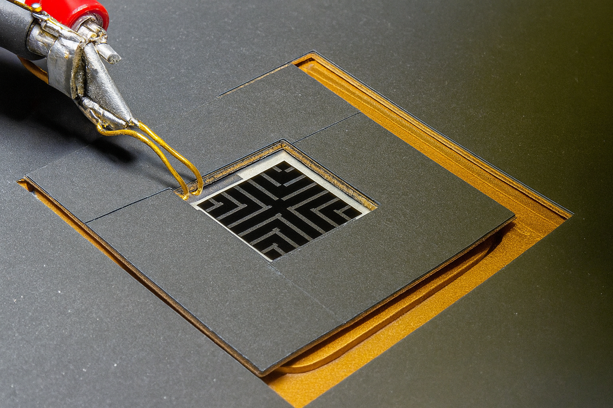 Eine von Forschern des Fraunhofer ISE entwickelte Perowskit-Silizium-Tandemsolarzelle
