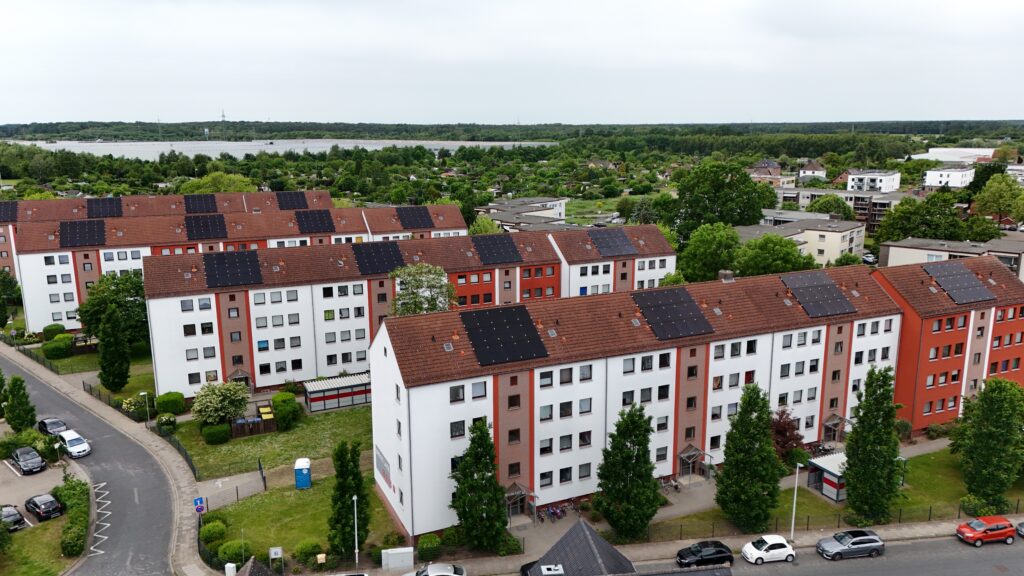 GGV Projekt in Lehrte mit 284,4 kWp, 144 Wohneinheiten