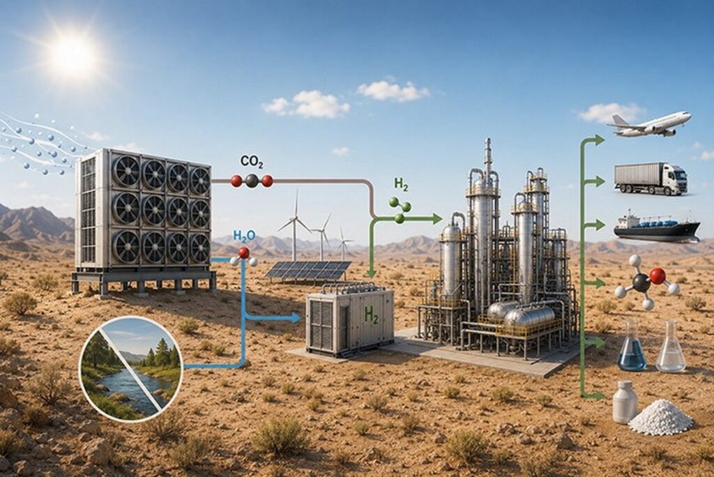 Forschungszentrum Jülich: Grünes Methanol lässt sich auch an wasserarmen Standorten erzeugen