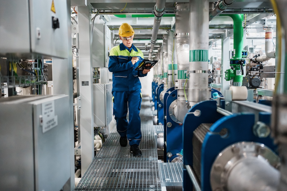 Elektrolyseur, BASF, Siemens Energy, Ludwigshafen, Kontrollgang