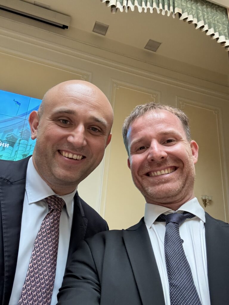Oleksandr Kravchenko (ukrainischen Minister für Wirtschaft und Umwelt), Felix Bräuer CEO PMT