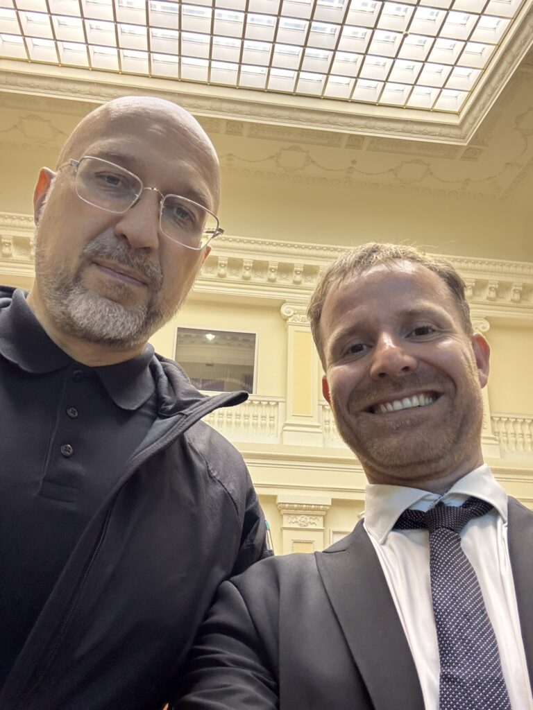 Ukraine Energieminister Denys Shmyhal und Felix Bräuer