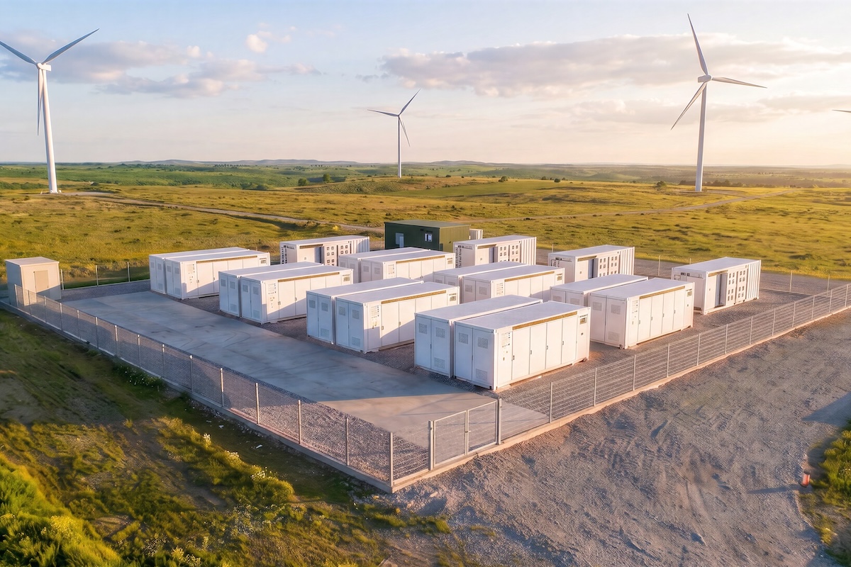 Windkraft, Batteriespeicher, PR-Bild Terra One