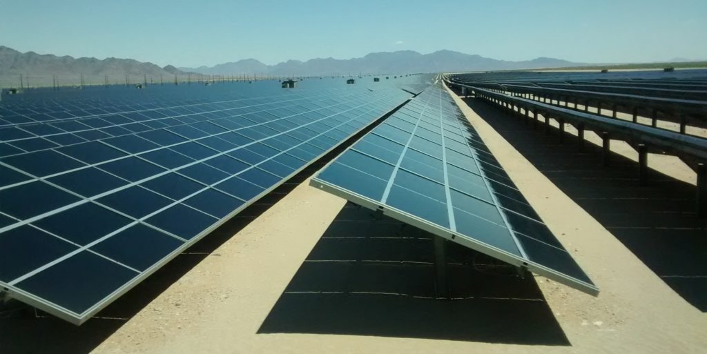First-Solar-Module im Desert-Sunlight-Solarparkt, Arizona