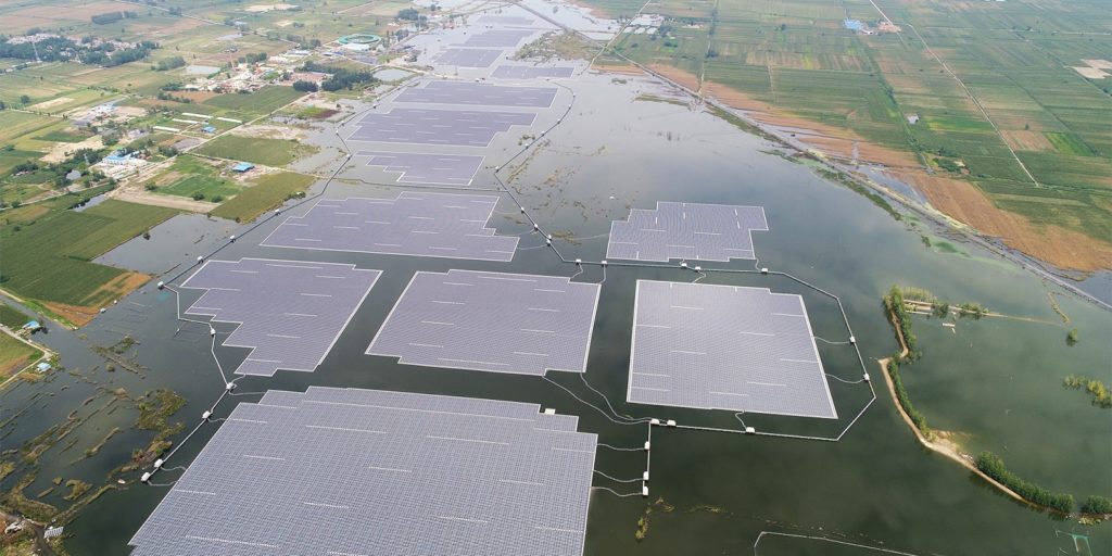 Floatovoltaik, schwimmende Photovoltaik in China