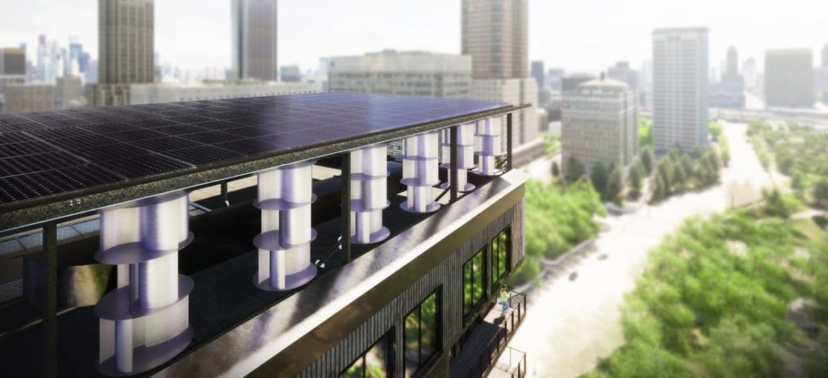 Französisches Start-up entwickelt Dachanlage mit Solarmodulen und Mini-Windturbinen
