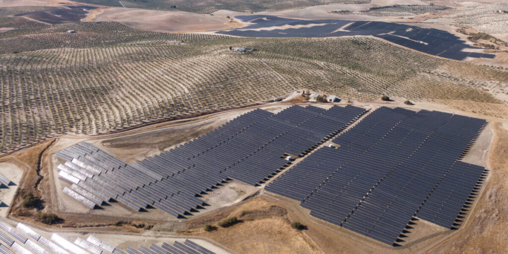 Zukünftige Photovoltaik-Projekte von Aquila Clean Energy in Südeuropa, ähnlich wie das abgebildete in Spanien, werden überwiegend mit Solarmodulen von Trina Solar ausgestattet. Foto: Aquila Clean Energy