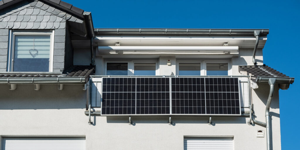 Stecker-Solar-Gerät, Photovoltaik-Balkonanlage, DUH