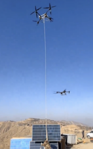 Drohne, Solarmodule, Transport, Flying Basket