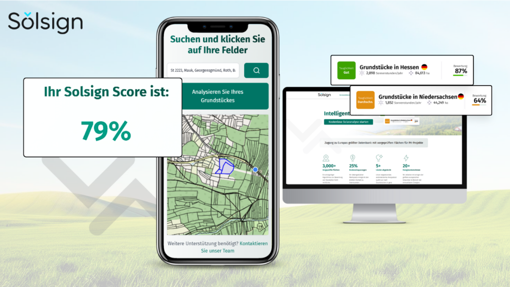 Solsign, Verpachtung, Flächen, Landwirtschaft