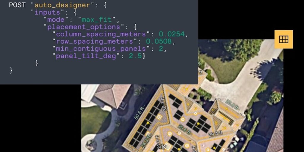 Aurora Solar, Planungssoftware, Schnittstelle, API