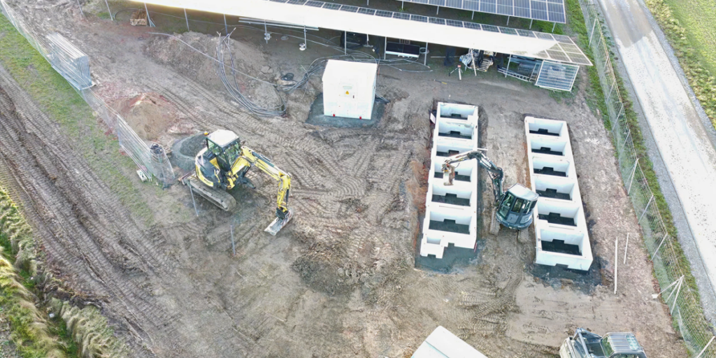 Enerfin, Bau, Grünstromspeicher