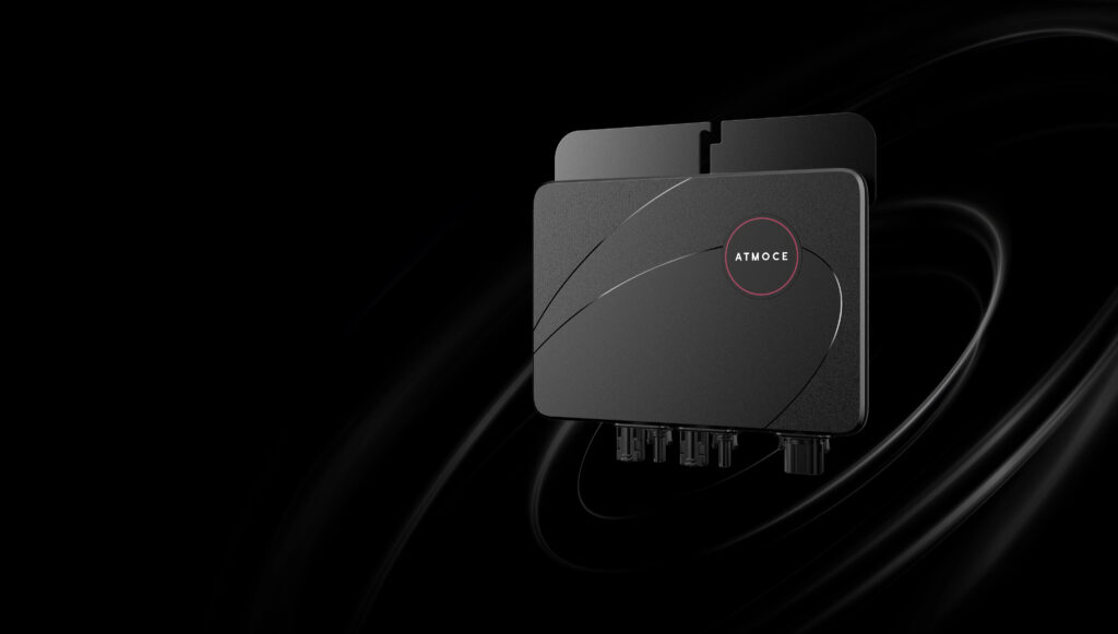 Mikrowehcselrichter vorschschwarzem Hintergrund