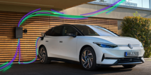 Visualisierung des Vehicle-to-Grid-Angebots von Volkswagen