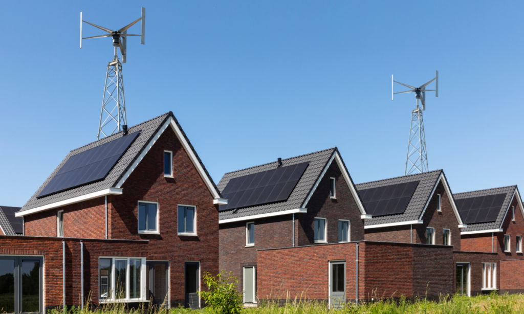 Photovoltaik-Dachanlagen kombiniert mit kleinen WIndanlagen