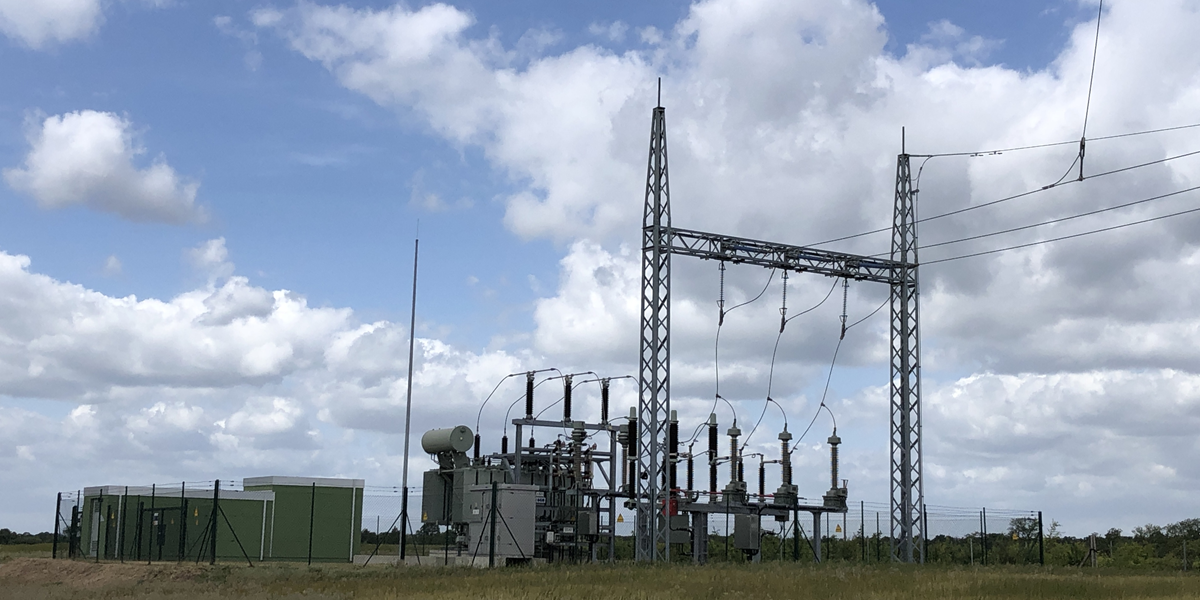 Netzanschluss für Photovoltaik Megawattpark an der Hochspannung 110 kV