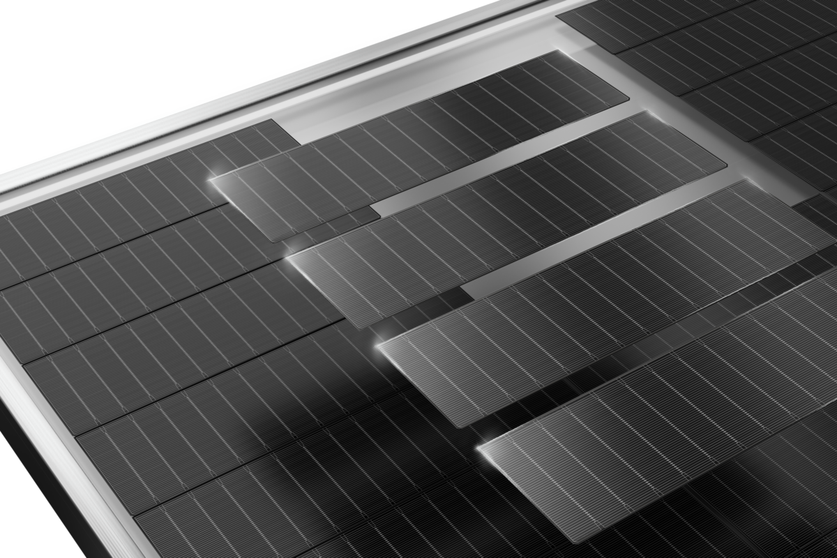 Photovoltaik-Modul mit Viertelcut, Jinko Solar