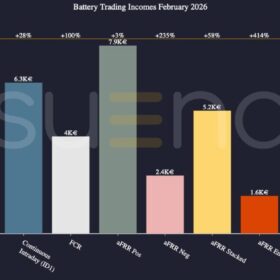 Suena Energy, Erlöse für Batteriespeicher nach Märkten