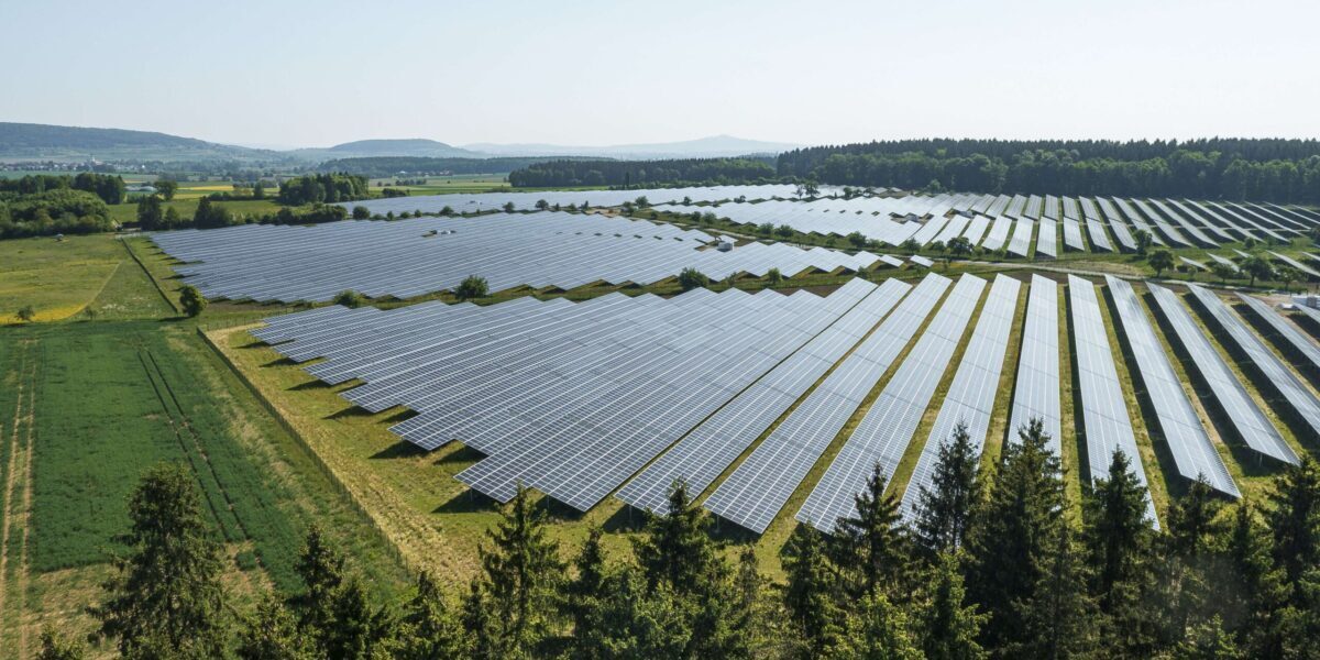 In Langenenslingen (Landkreis Biberach) hat die EnBW den größten Solarpark Baden-Württembergs feierlich eröffnet. Quelle: EnBW / Fotograf: Paul Gärtner