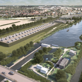 Visualisierung: Flower, geplanter 400 Megawattstunden Speicher in Hamburg-Bergedorf